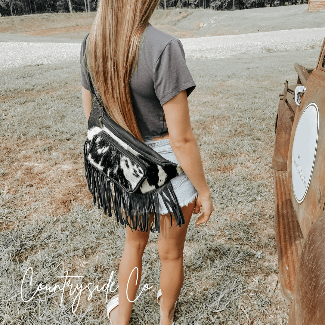 Austin Cowhide Sling Festival Bag by Countryside Co.