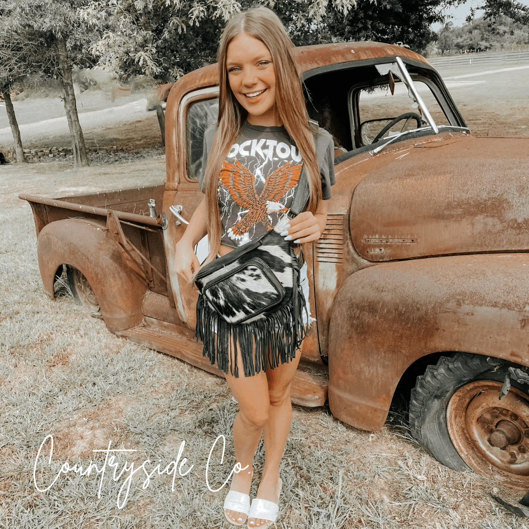 Austin Cowhide Sling Festival Bag by Countryside Co.