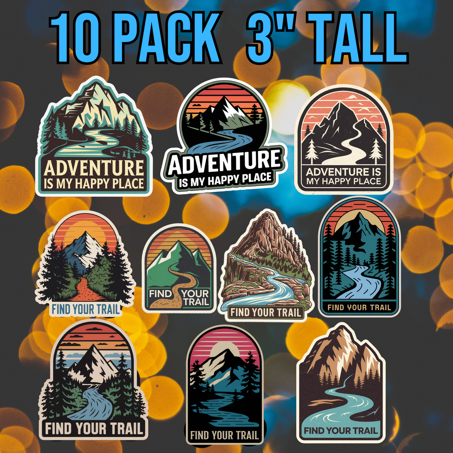 Adventure 10 Pack Stickers