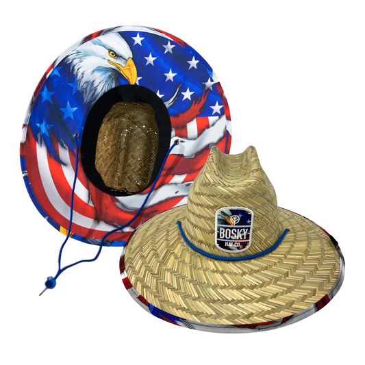 Patriot Bald Eagle Straw Hat