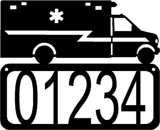 Ambulance EMT House Address Sign