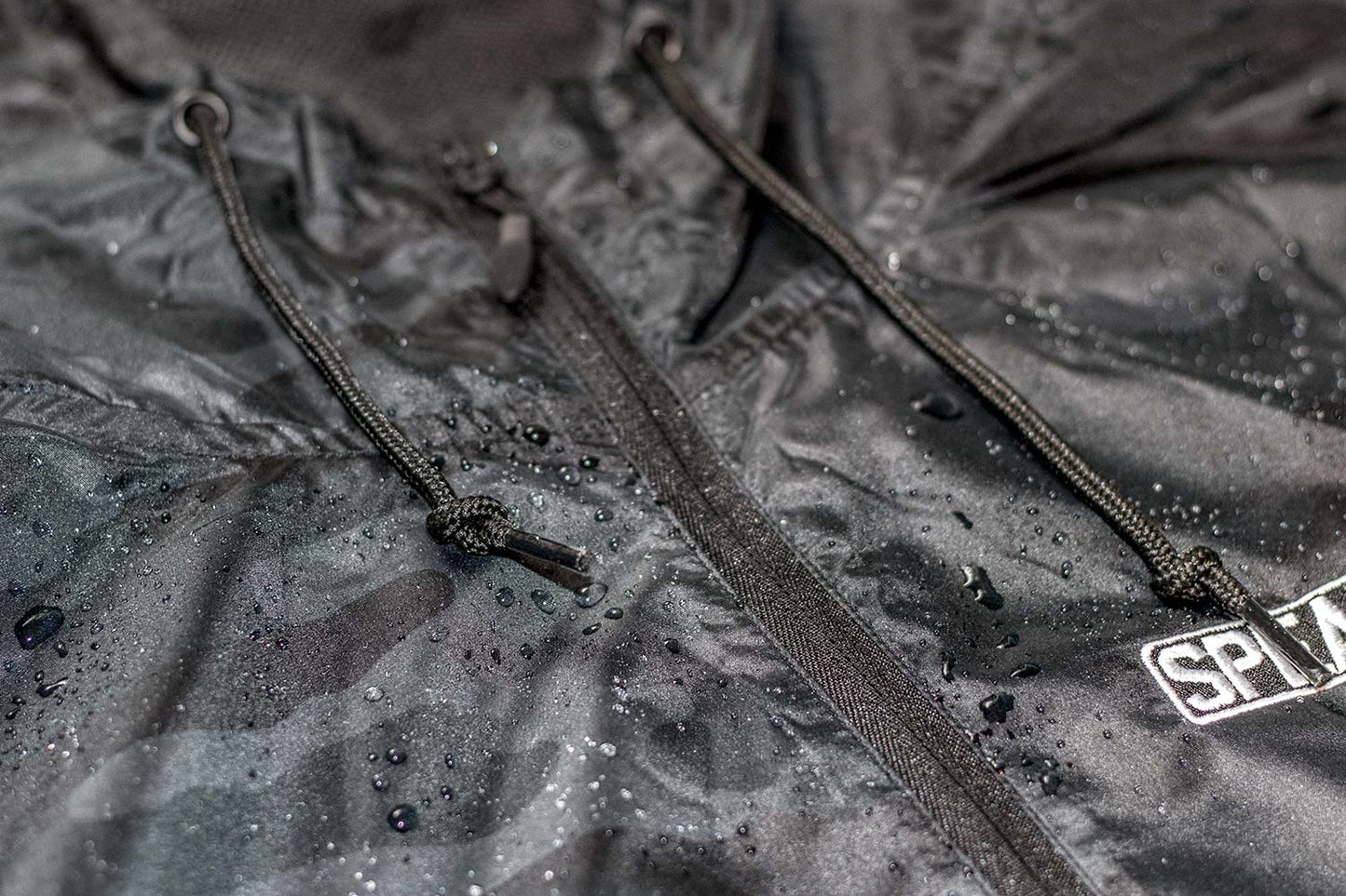 Lightweight Anorak Windbreaker Pullover - Black Camo