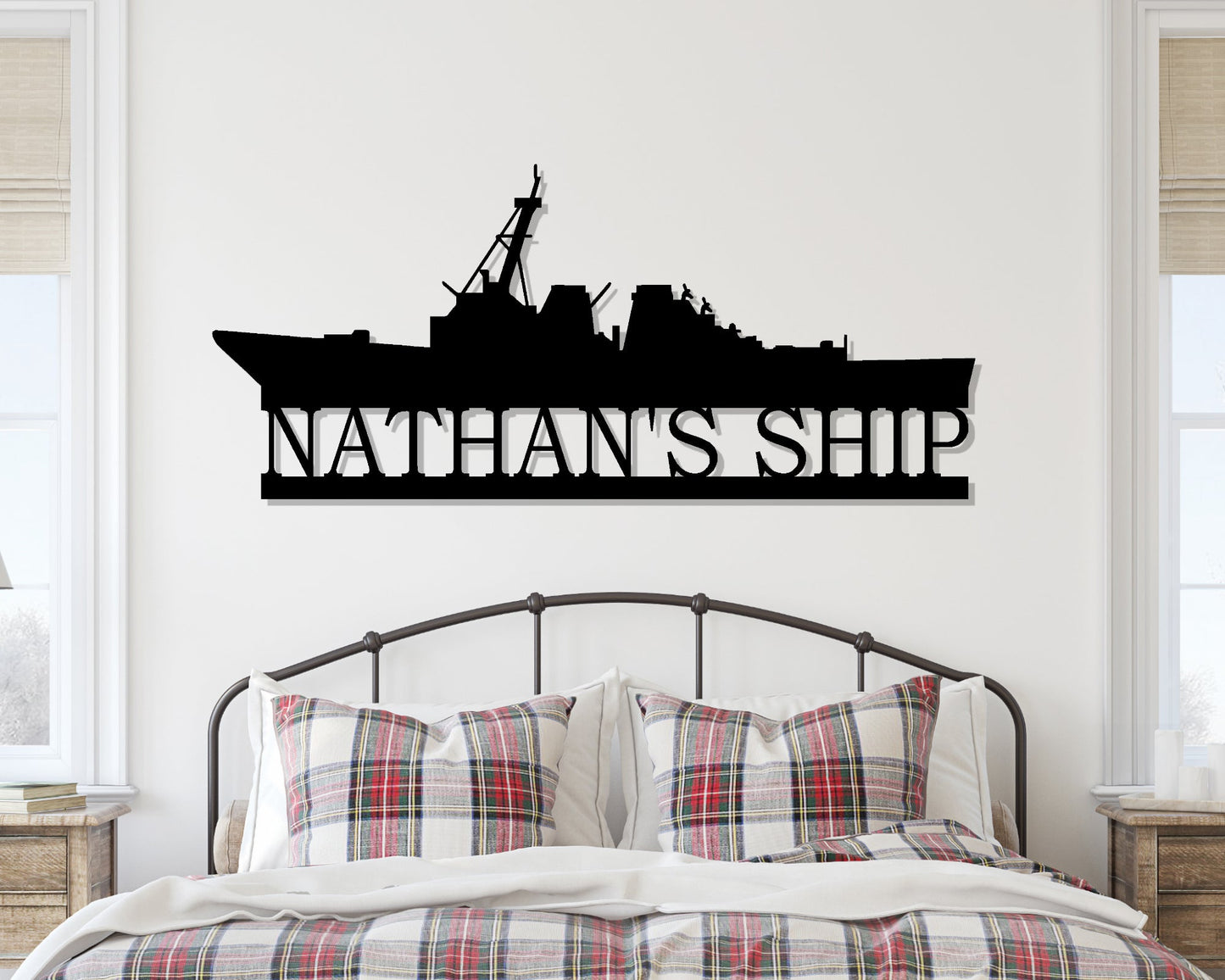 DDG-51 Class Arleigh Burke Destroyer Ship Personalized Metal Sign