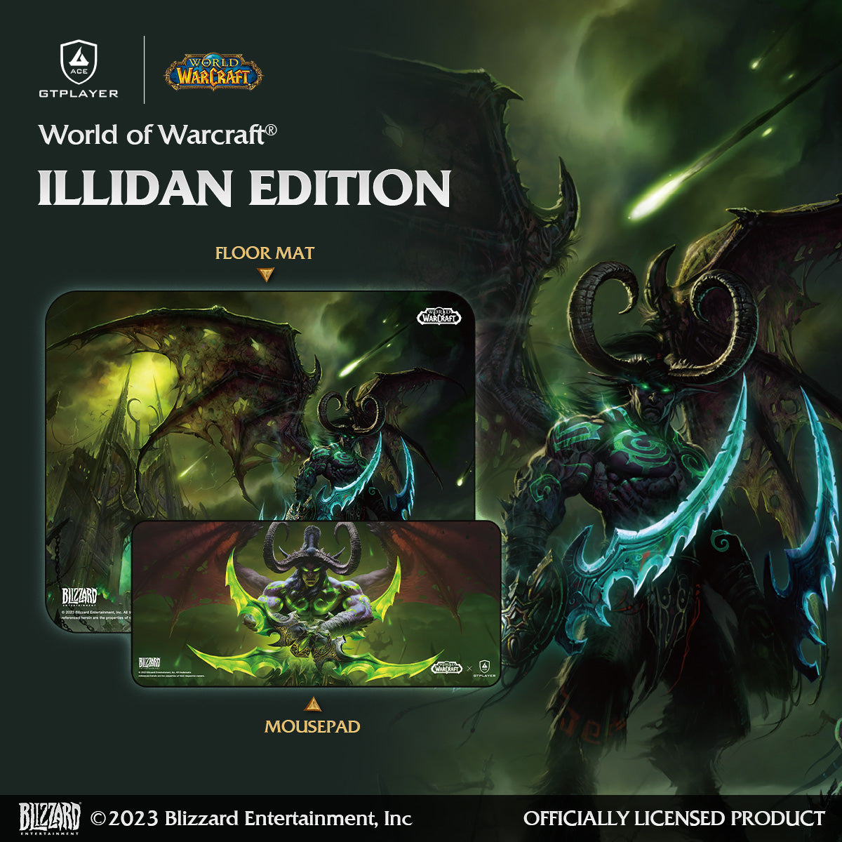 World of Warcraft® Mousepad / Floor Mat-Illidan Stormrage Edition