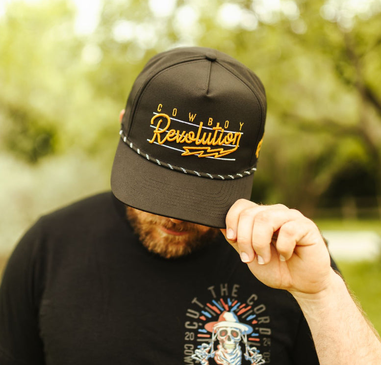 “Lightning" Black & Gold - Cowboy Revolution 5-panel Performance Hat