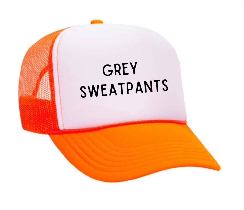 Grey Sweatpants Trucker Hat