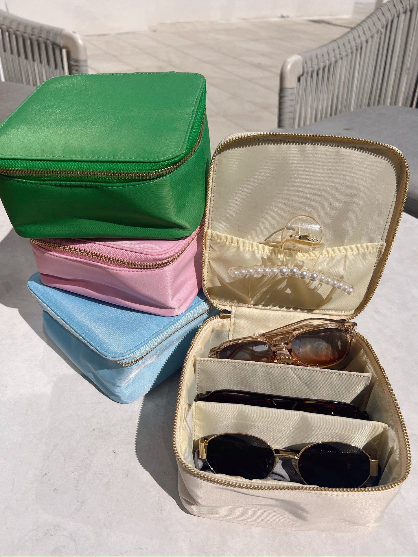 Sunglass / Jewelry Case - Embroidered