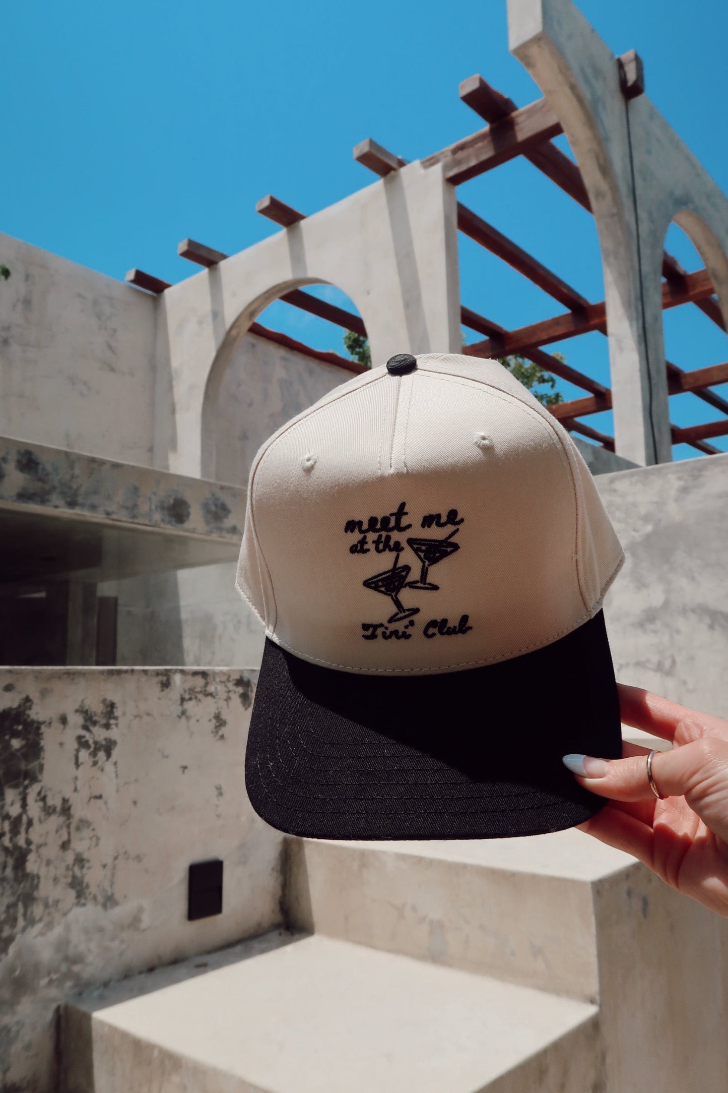 Meet Me at the Tini' Club - Black Vintage Trucker Hat