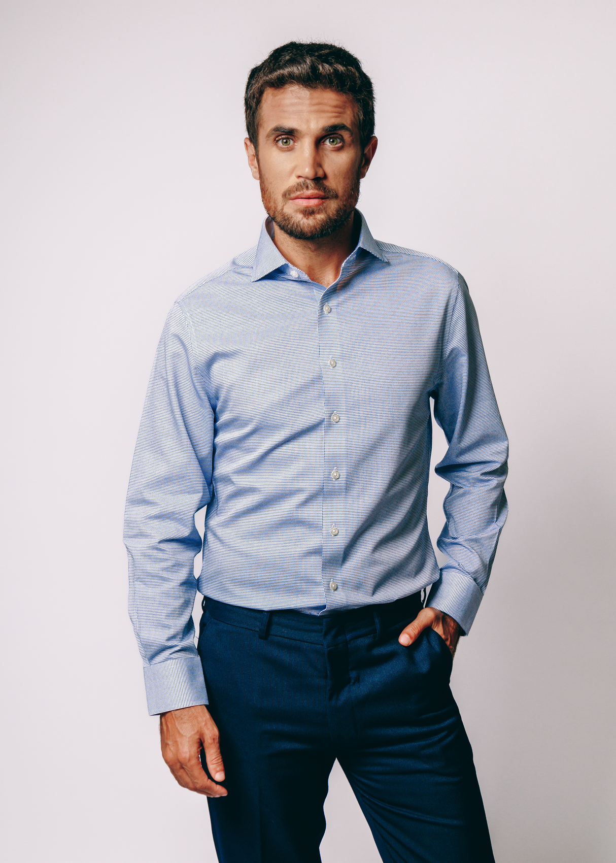 Greenwich Blue Check Shirt