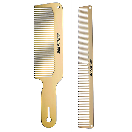 BaBylissPRO® GOLDFX Metal Comb 2-Pack