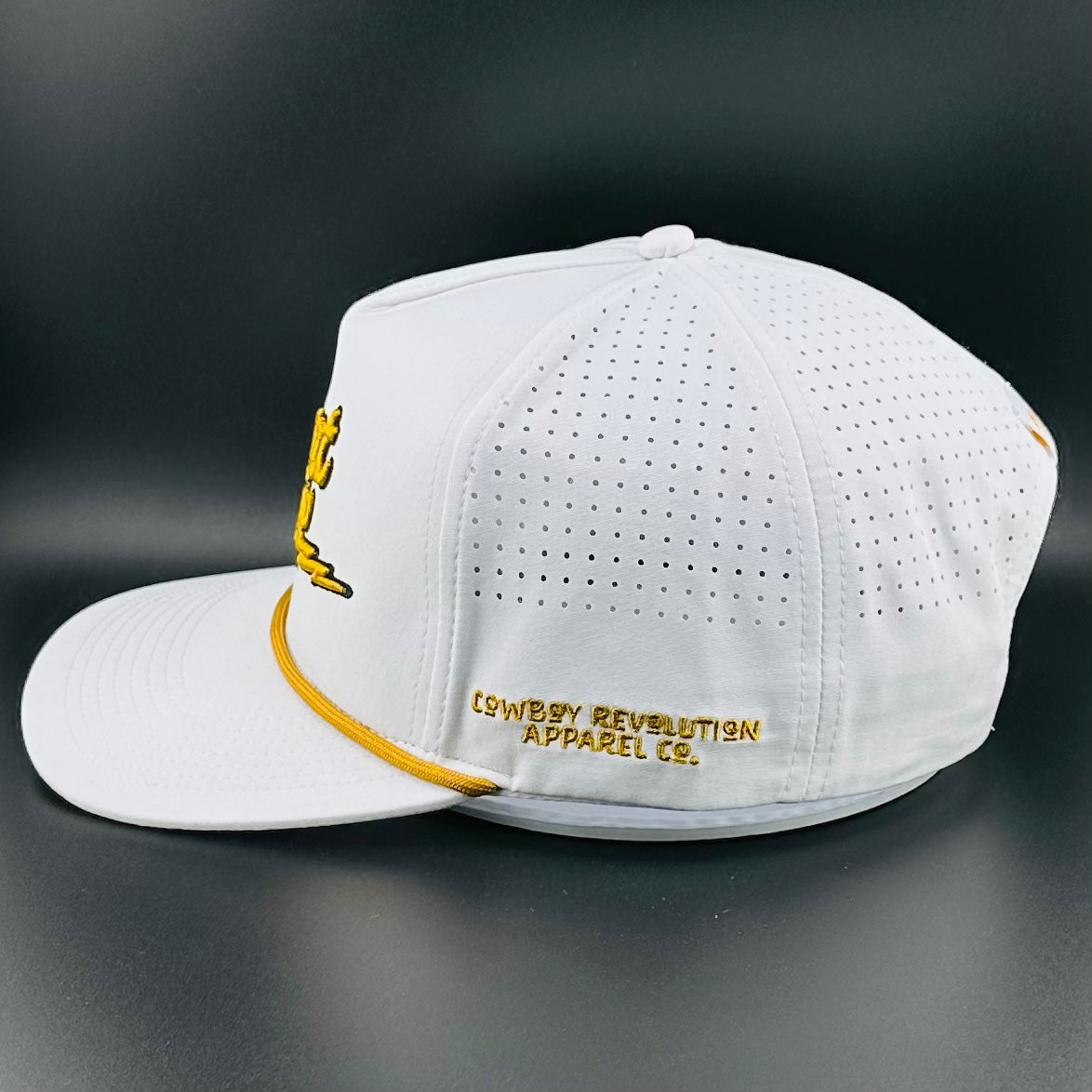 Trent Cowie "Support Independence" 5-panel Performance Hat (White & Gold)