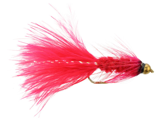 Wooly Bugger w/ Bead Head, Size 10 | Red | Qty. 6 | Wild Water Fly Fishing