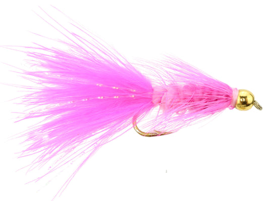 Wooly Bugger w/ Bead Head, Size 10 | Pink | Qty. 6 | Wild Water Fly Fishing