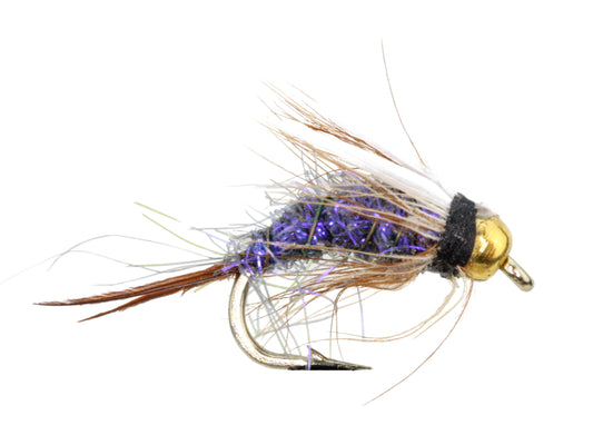 Bead Head Purple Prince Nymph Fly Tying Material Kit, size 14 | Wild Water Fly Fishing