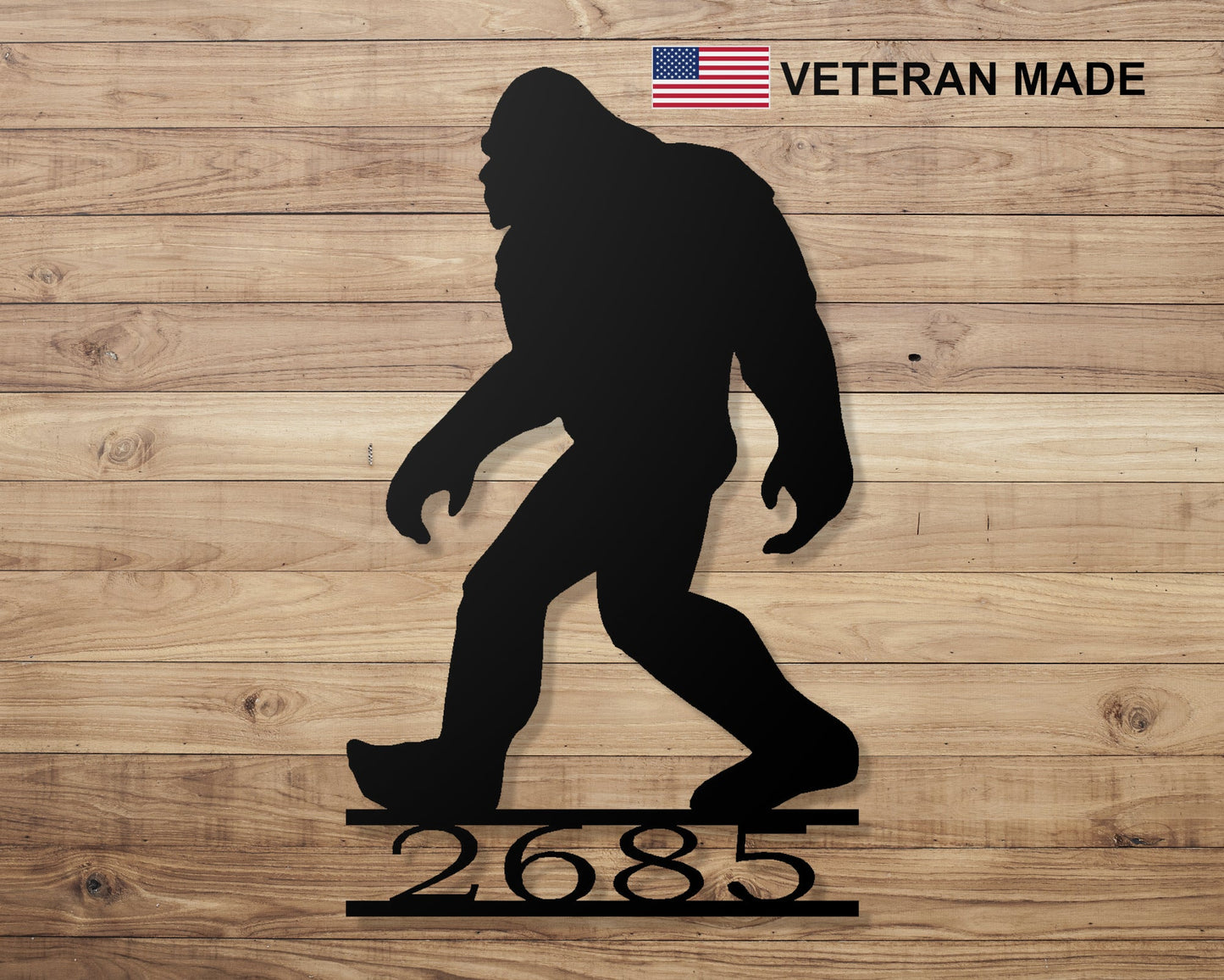 Bigfoot Personalized Metal Sign - One Line Name or Numbers