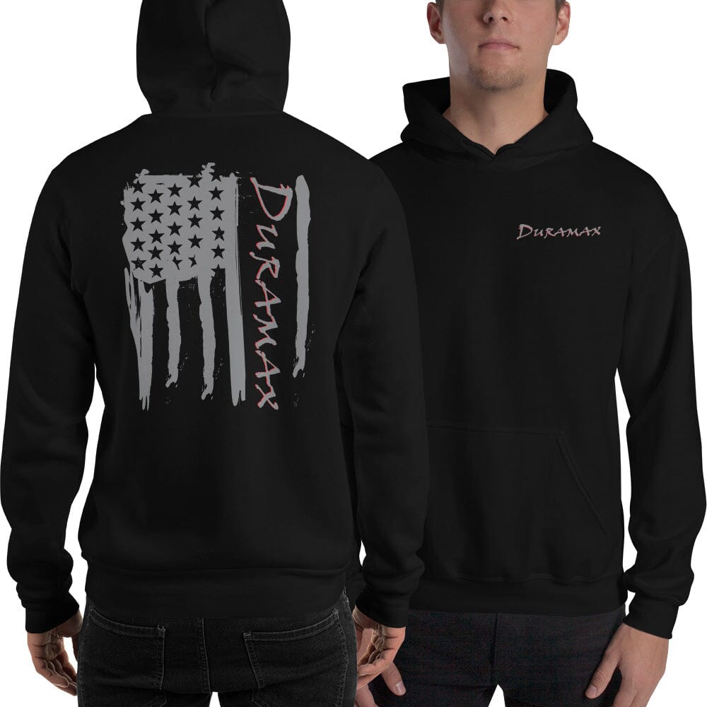 Duramax Hoodie With American Flag On Back