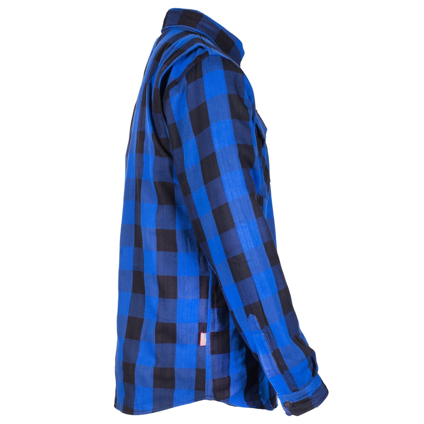 Protective Flannel Shirt - Blue Checkered with Pads