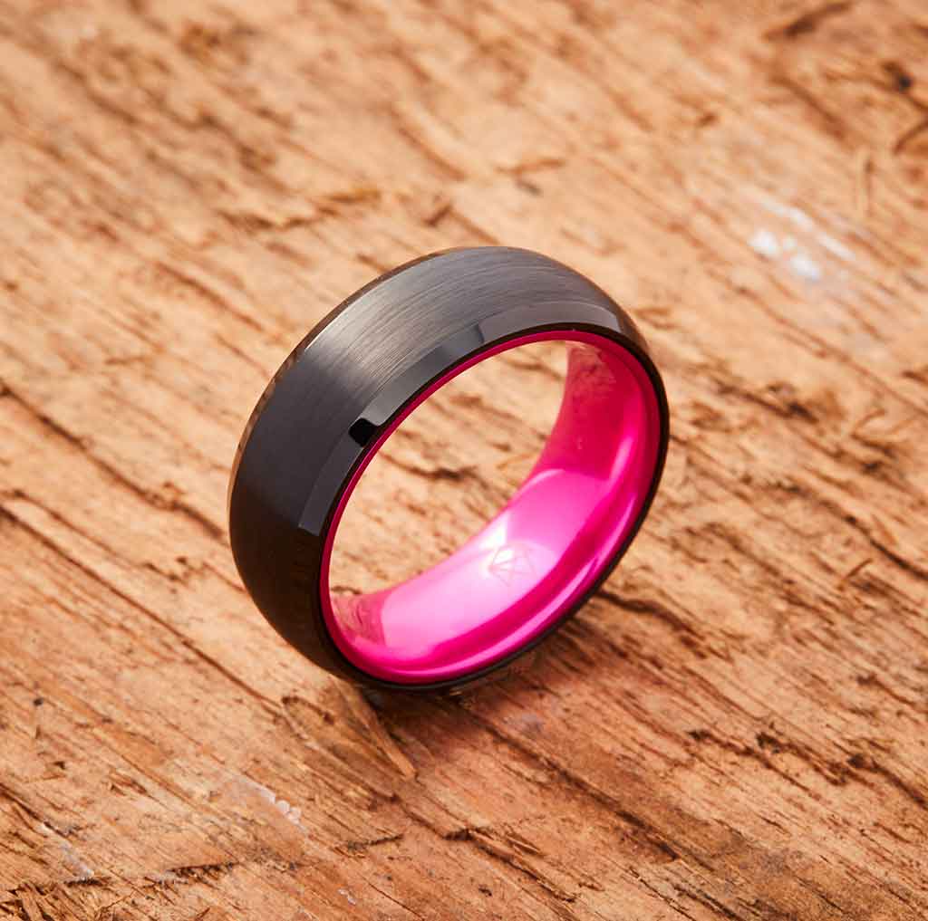 Tungsten Ring (Black) - Resilient Pink