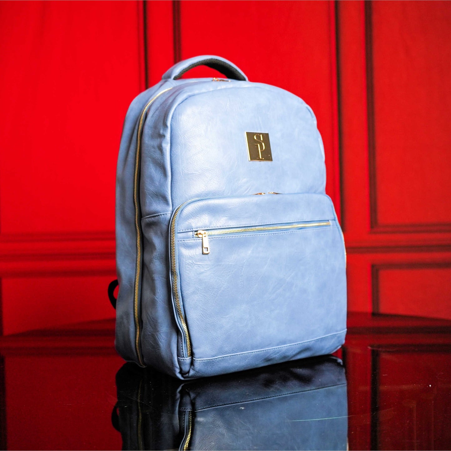 Baby Blue Tumbled Leather Commuter Bag (100 Made)