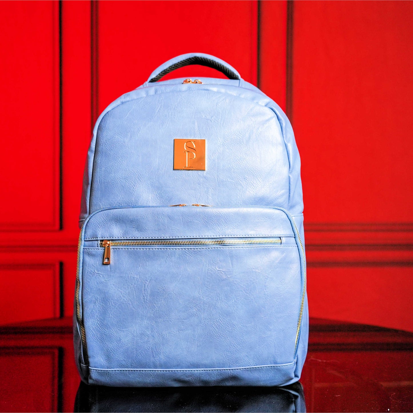 Baby Blue Tumbled Leather Commuter Bag (100 Made)