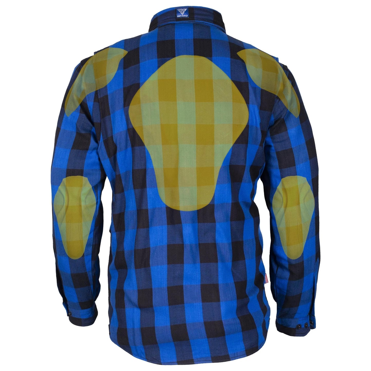 Protective Flannel Shirt - Blue Checkered with Pads