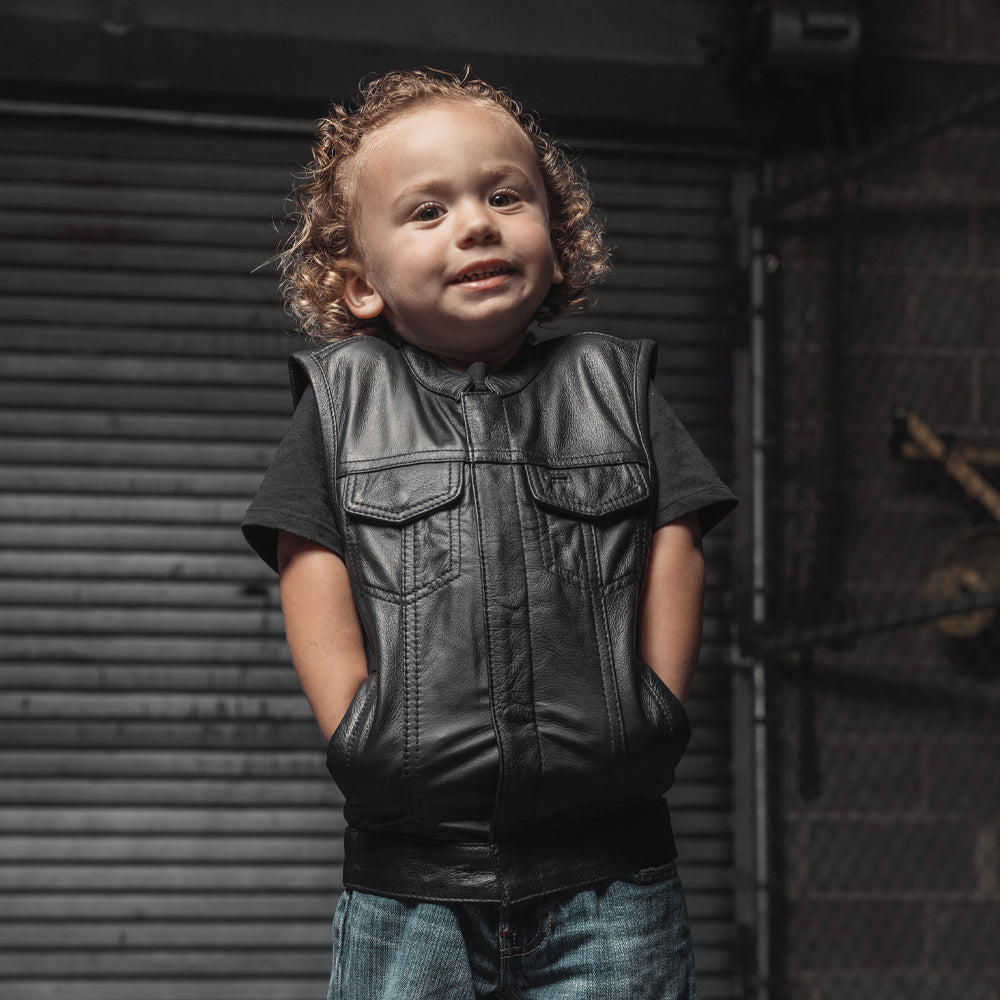 Bad Boy-  Kid's Leather Vest