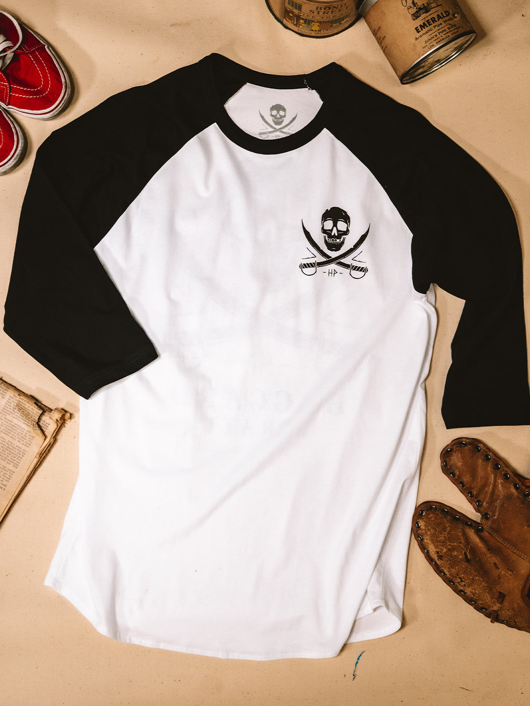 Skulled Baseball Tee