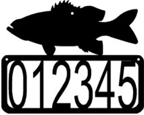 Bass Fish House Address Sign