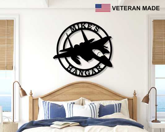 F-15 Eagle Round Personalized Metal Sign