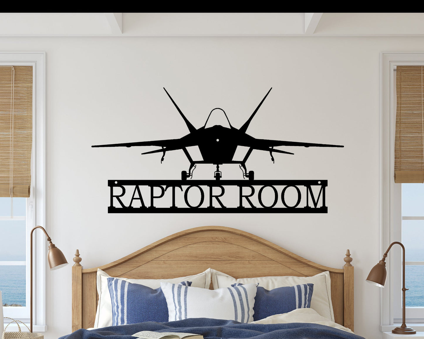 F-22 Raptor Fighter Jet Personalized Metal Sign