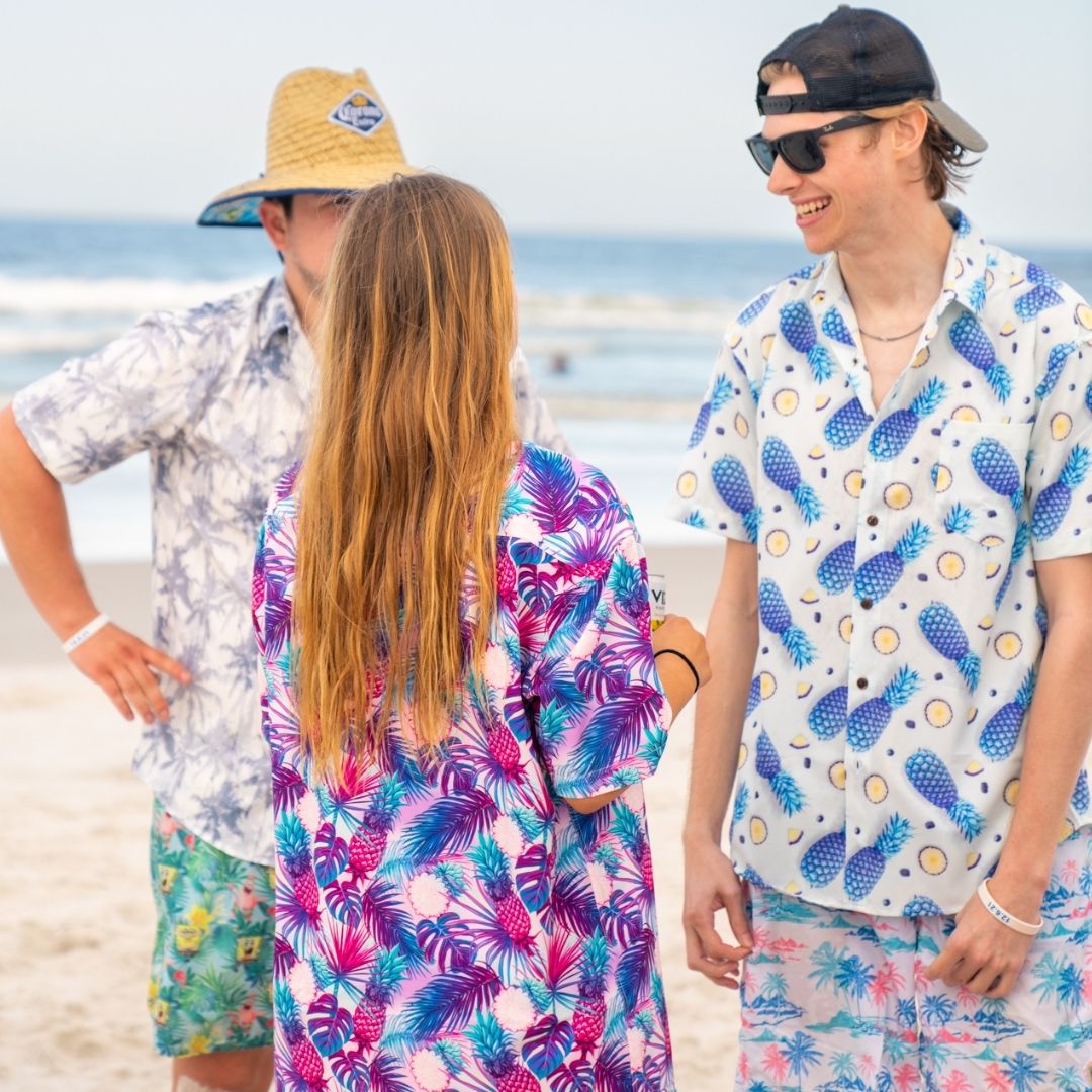 Super Stretch - Disco Pineapples Hawaiian Shirt