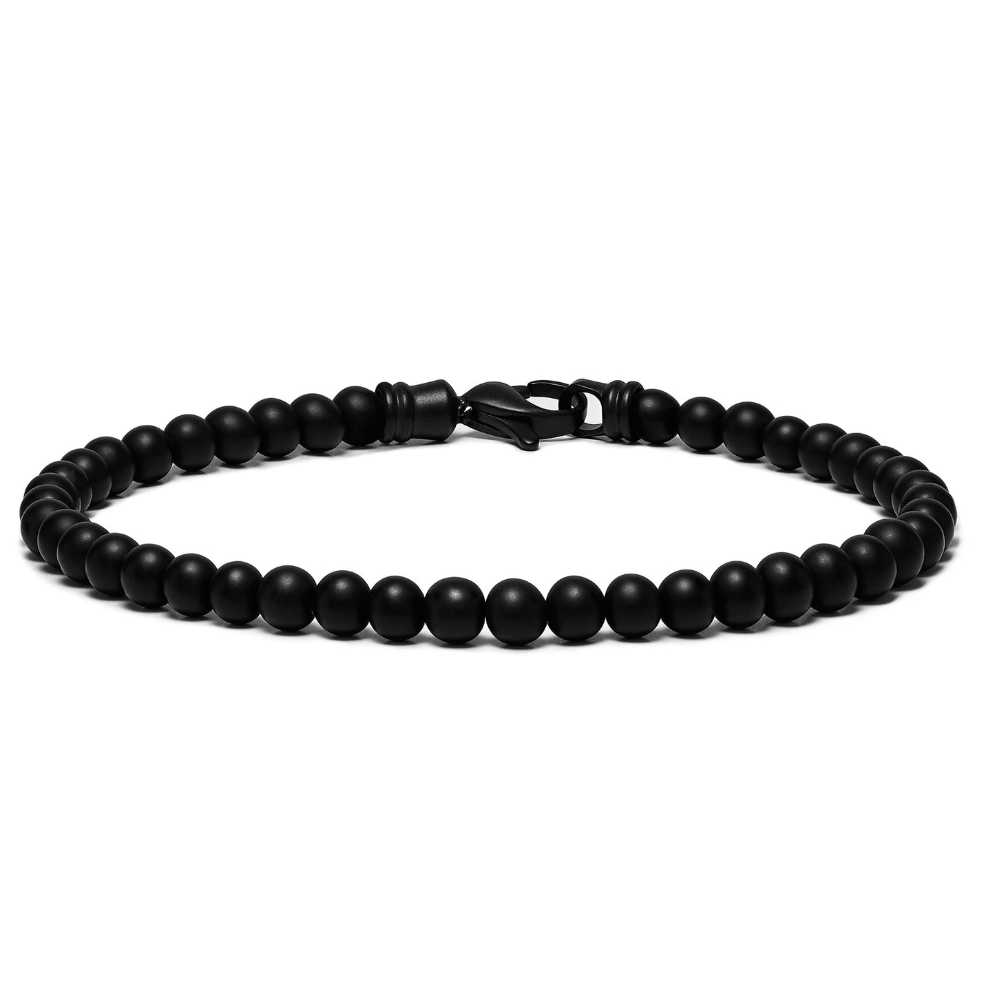 Spiritual Bead Bracelet, 4MM - Black Onyx