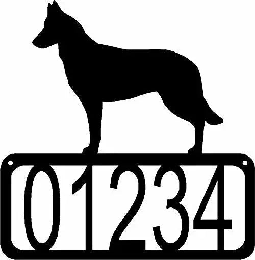 Belgian Malinois Dog House Address Sign