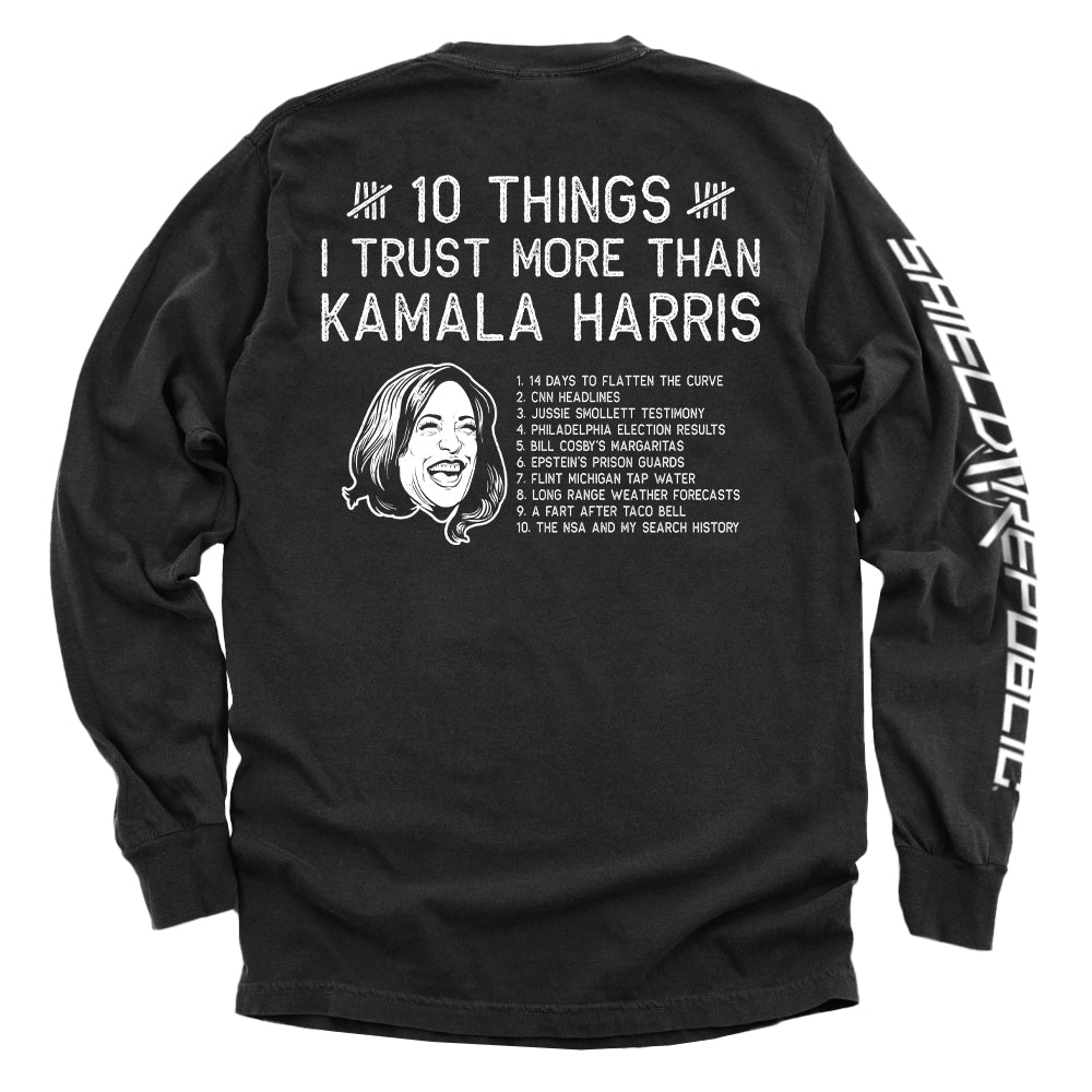 10 things I trust more than Kamala Harris