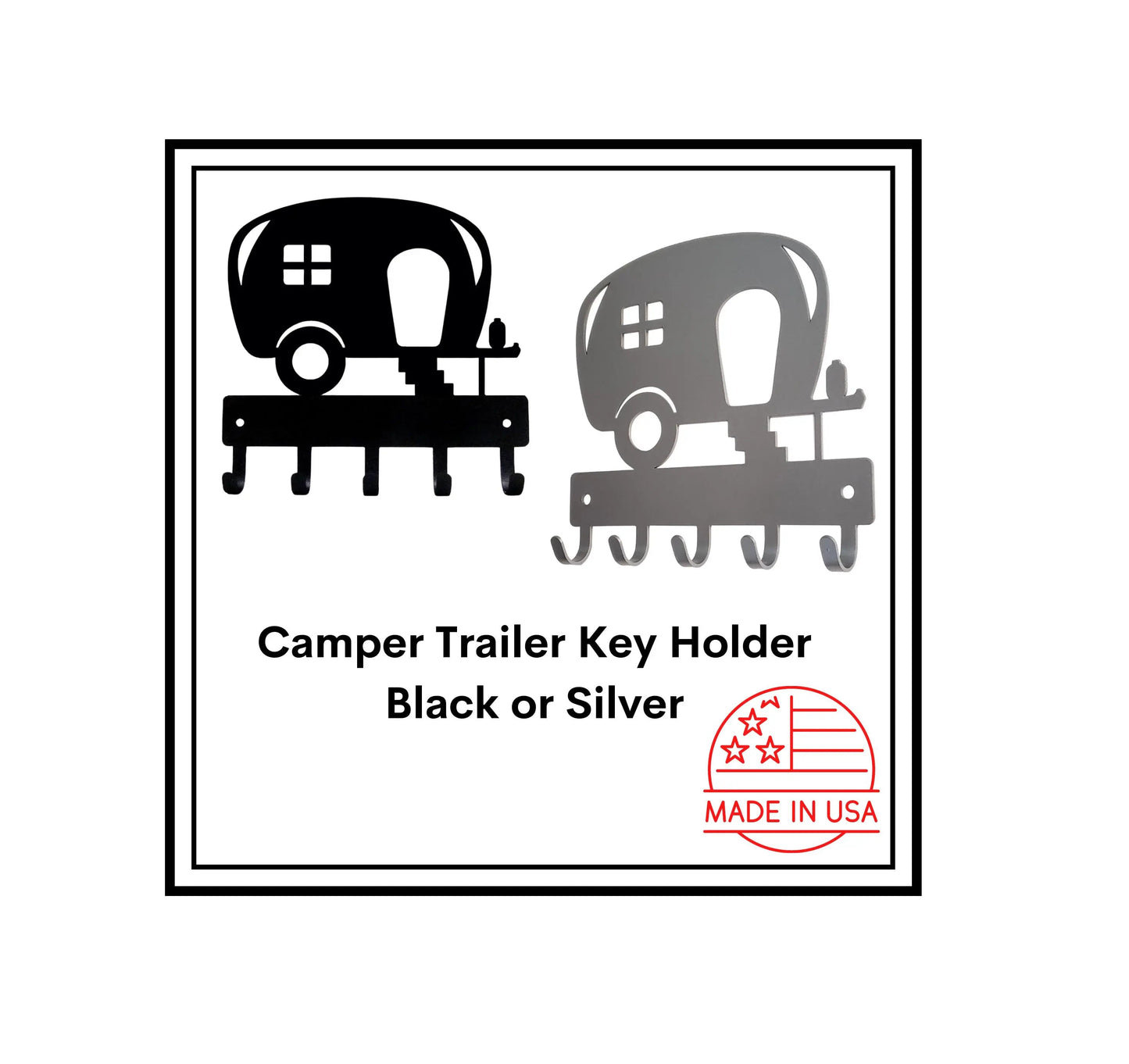 Camper Key Holder with 5 Hooks – Organize Your Adventures