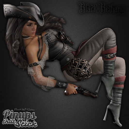 Black Bethany Pin-Up Decal