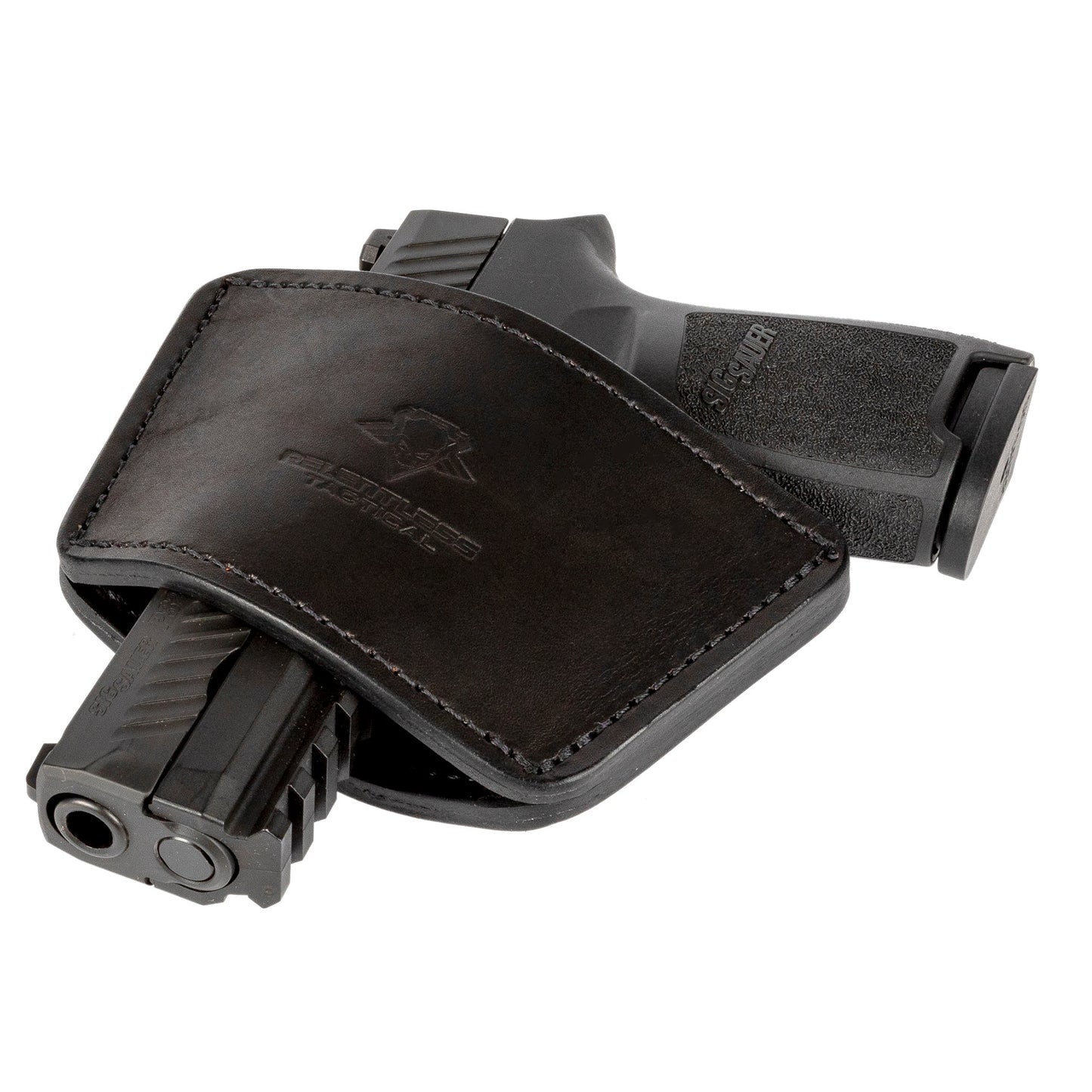 Dual Threat IWB / OWB Universal Belt Slide Holster | Made in USA | Ambidextrous Leather Holster