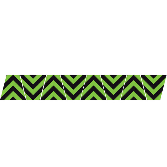 BLACK/GREEN CHEVRON STRIPE REFLECTIVE HELMET (TET) TETRAHEDRON 8 PACK