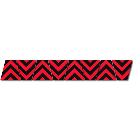 BLACK/RED CHEVRON STRIPE REFLECTIVE HELMET (TET) TETRAHEDRON 8 PACK