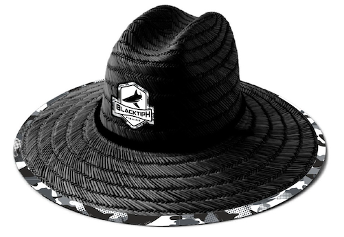 BlacktipH Straw Hat - Snow Shark Camo - Black