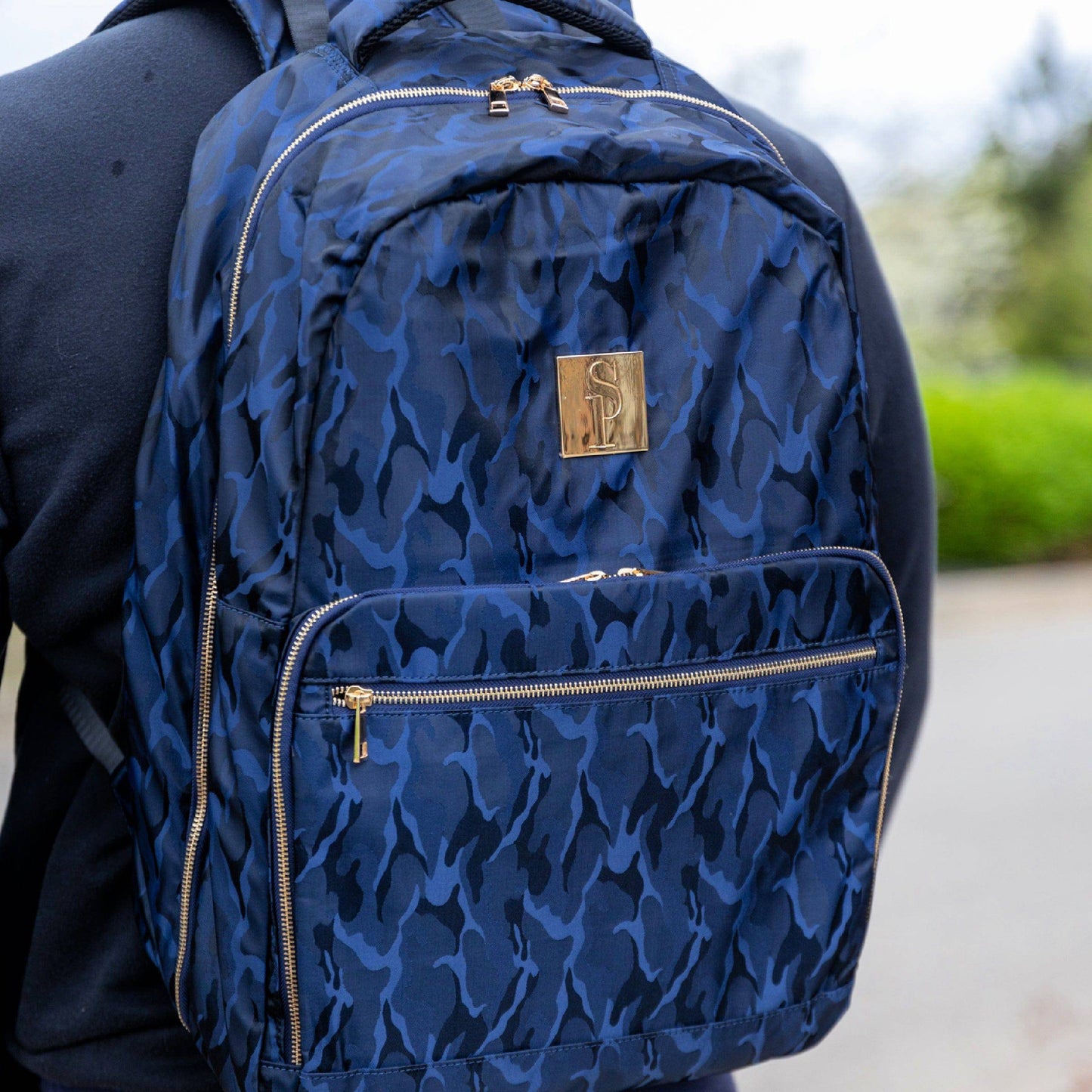 Blue Camo Commuter Bag