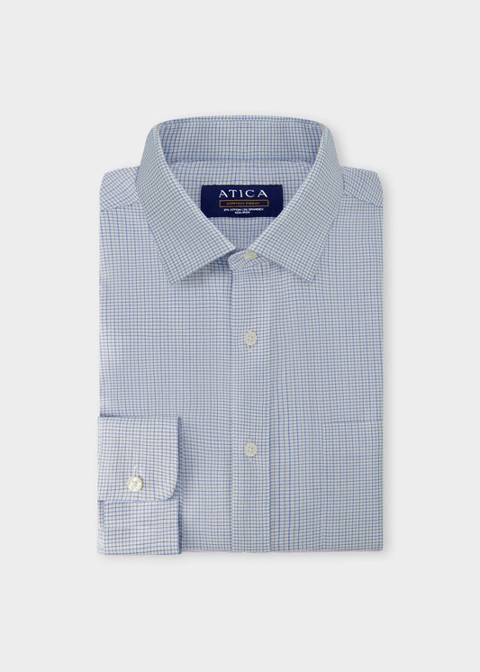 EVERYDAY  Blue Micro Check Shirt