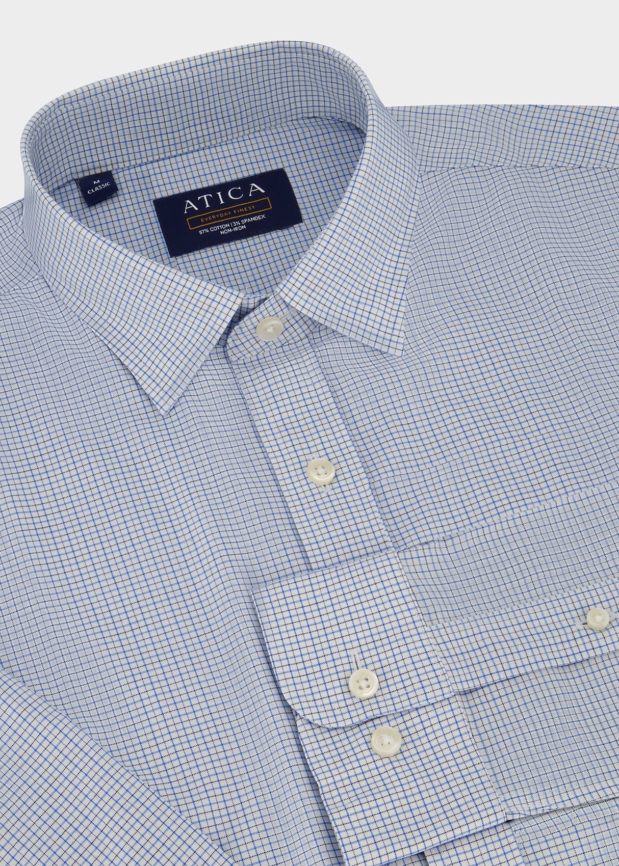 EVERYDAY  Blue Micro Check Shirt