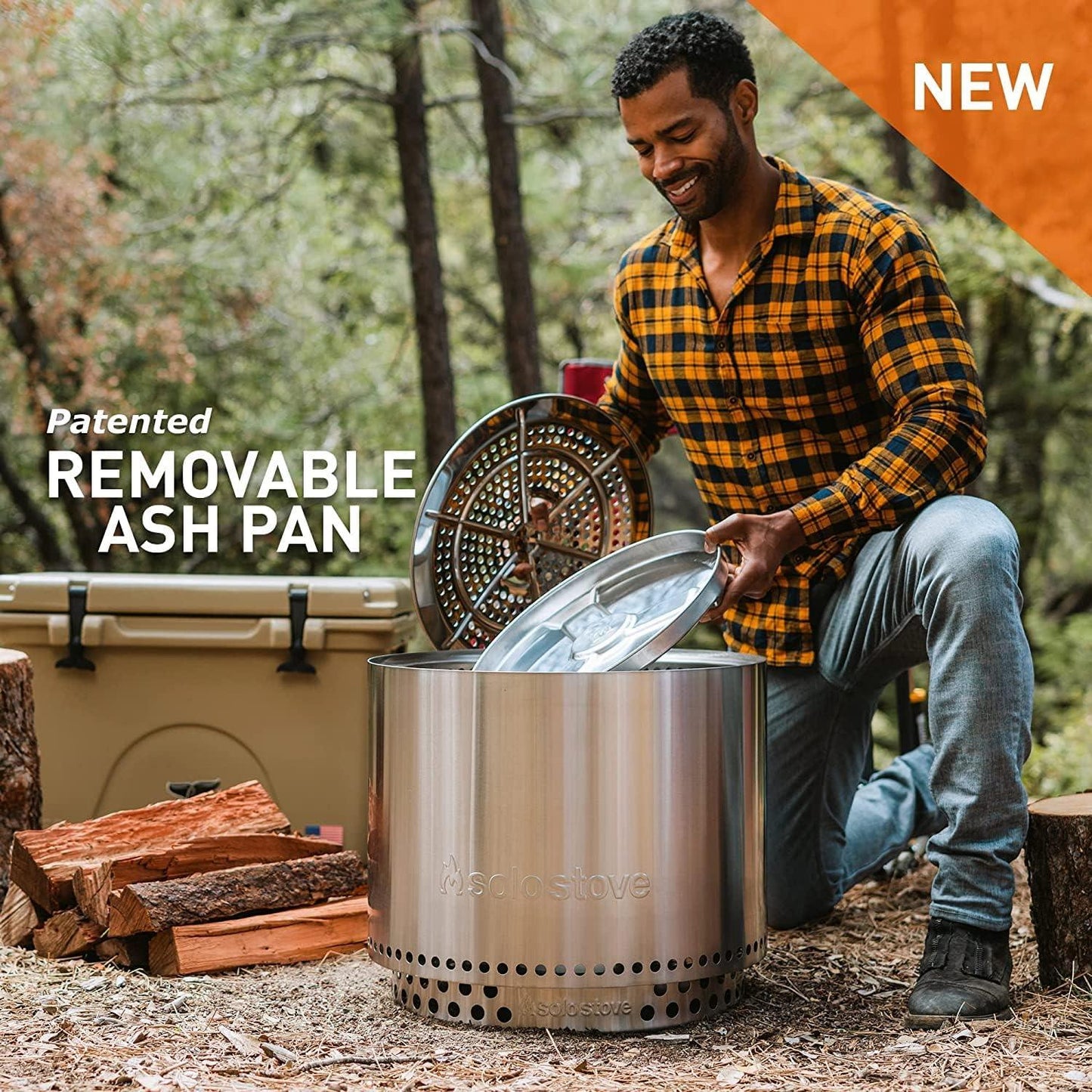 Solo Stove Ranger/Bonfire/Yukon 2.0, Smokeless Fire Pit | Wood Burning Fireplaces with Removable Ash Pan, Portable Outdoor Firepit - Ideal for Camping & Outdoor Spaces, Stainless Steel