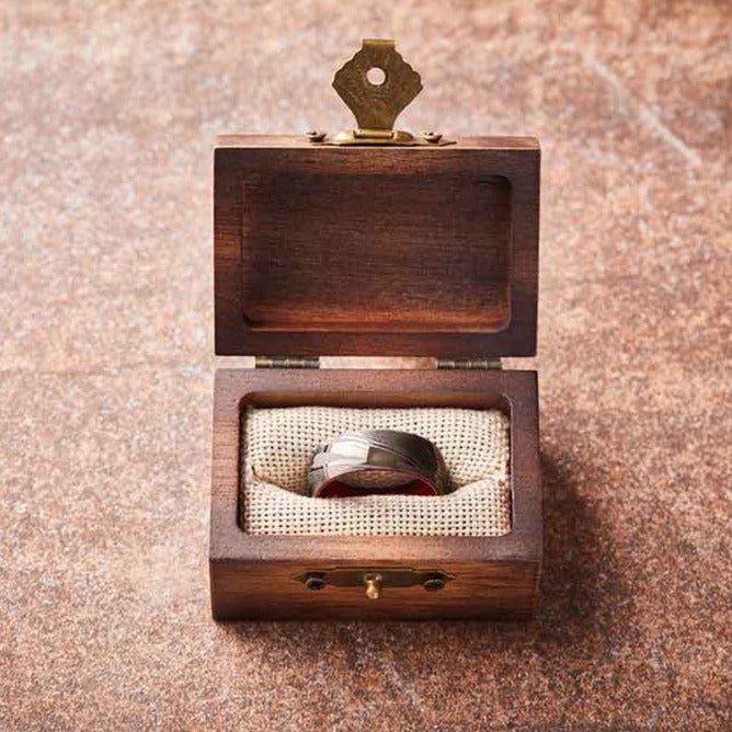 Rustic Wood Ring Box