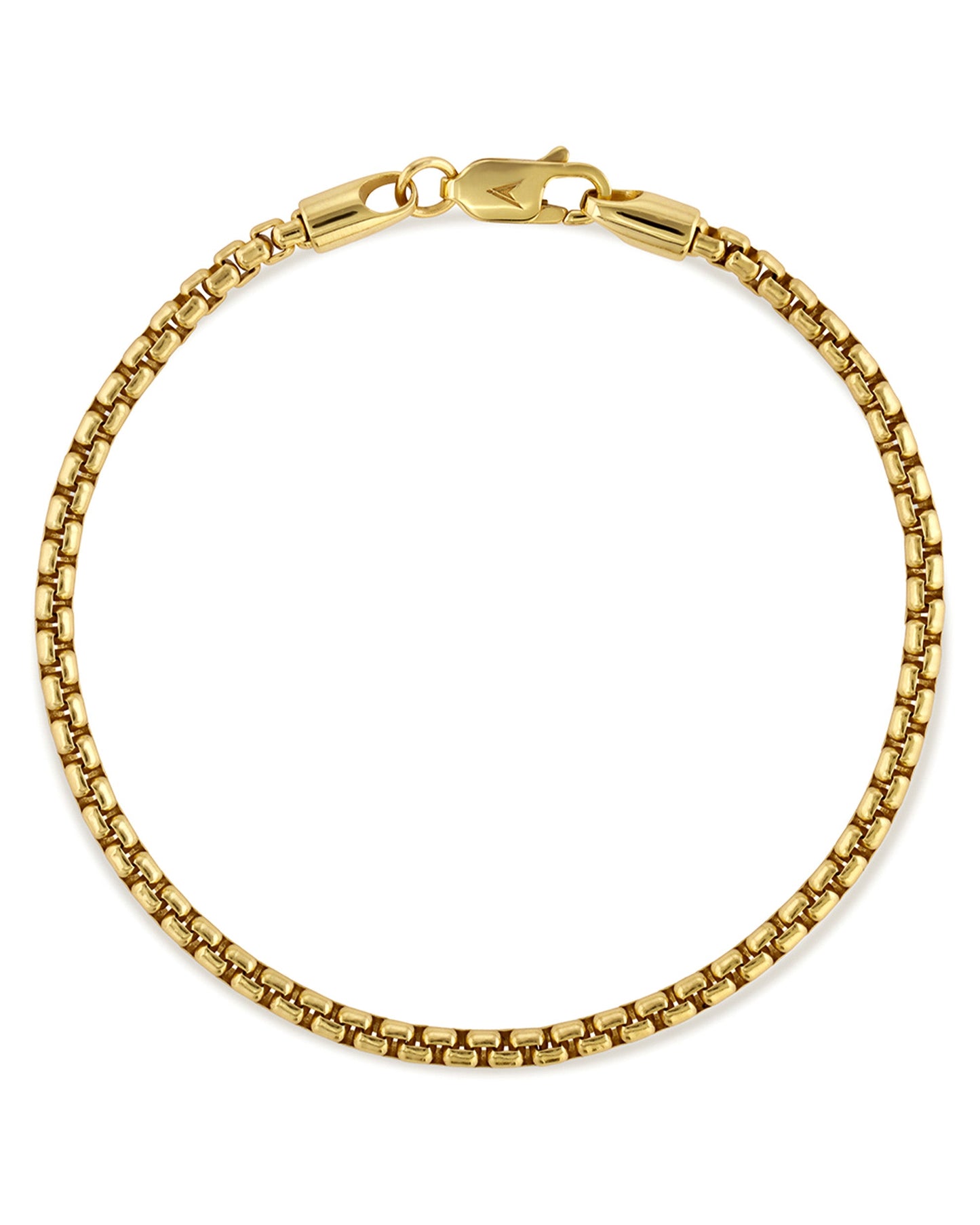 Box Chain Bracelet, 3MM - Gold