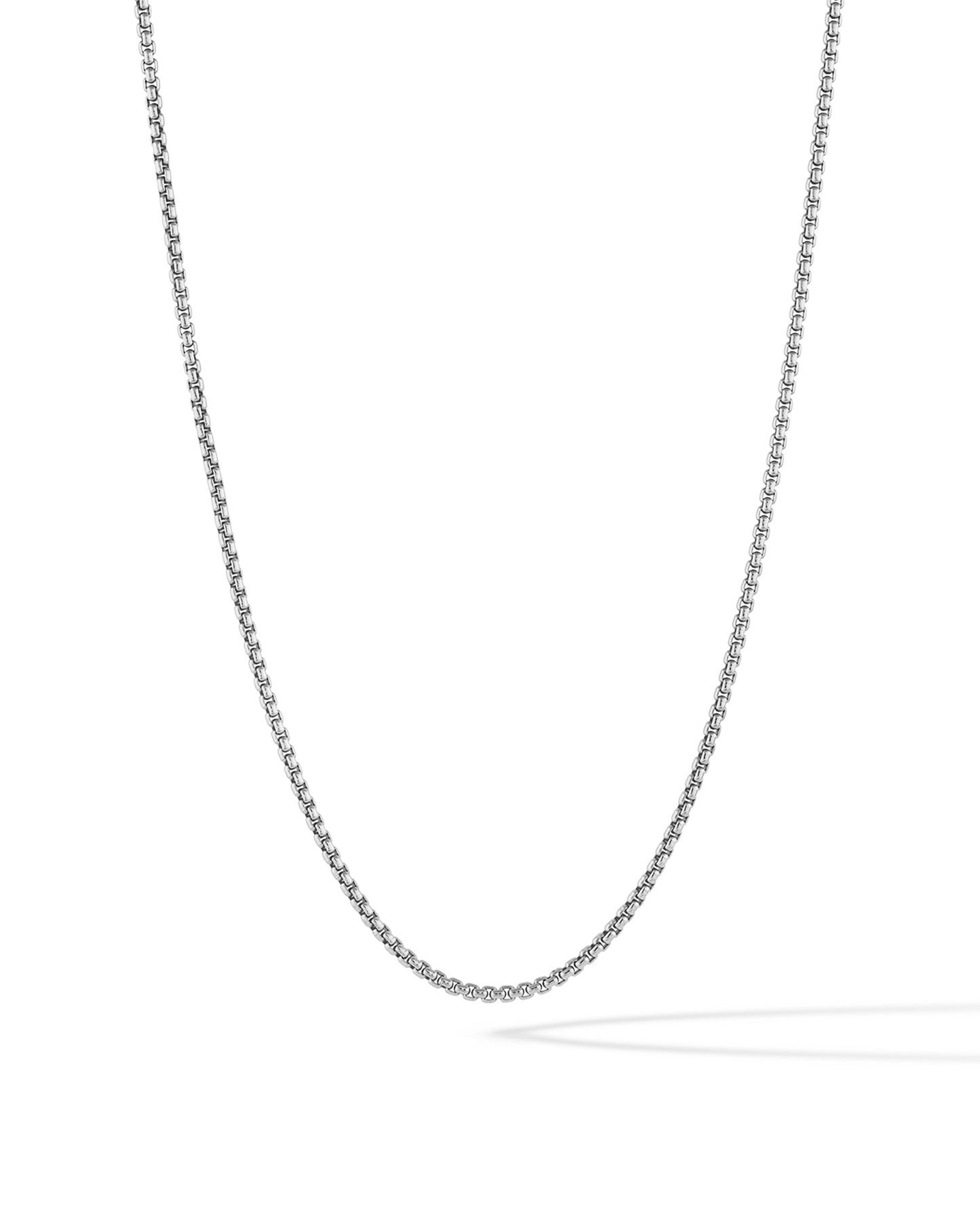 Box Chain Necklace, 2MM - Sterling Silver