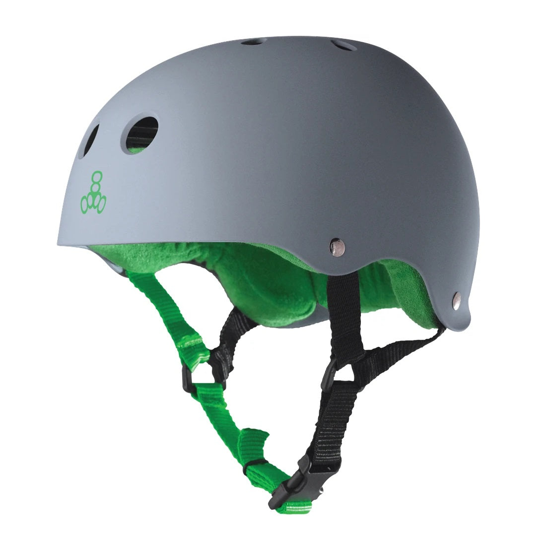 Triple 8 Sweatsaver Helmet - Carbon Rubber/Green