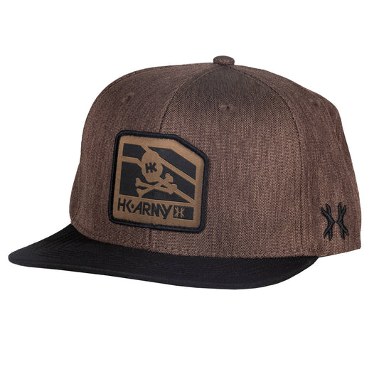 Clip Snapback Hat - Black/Tan