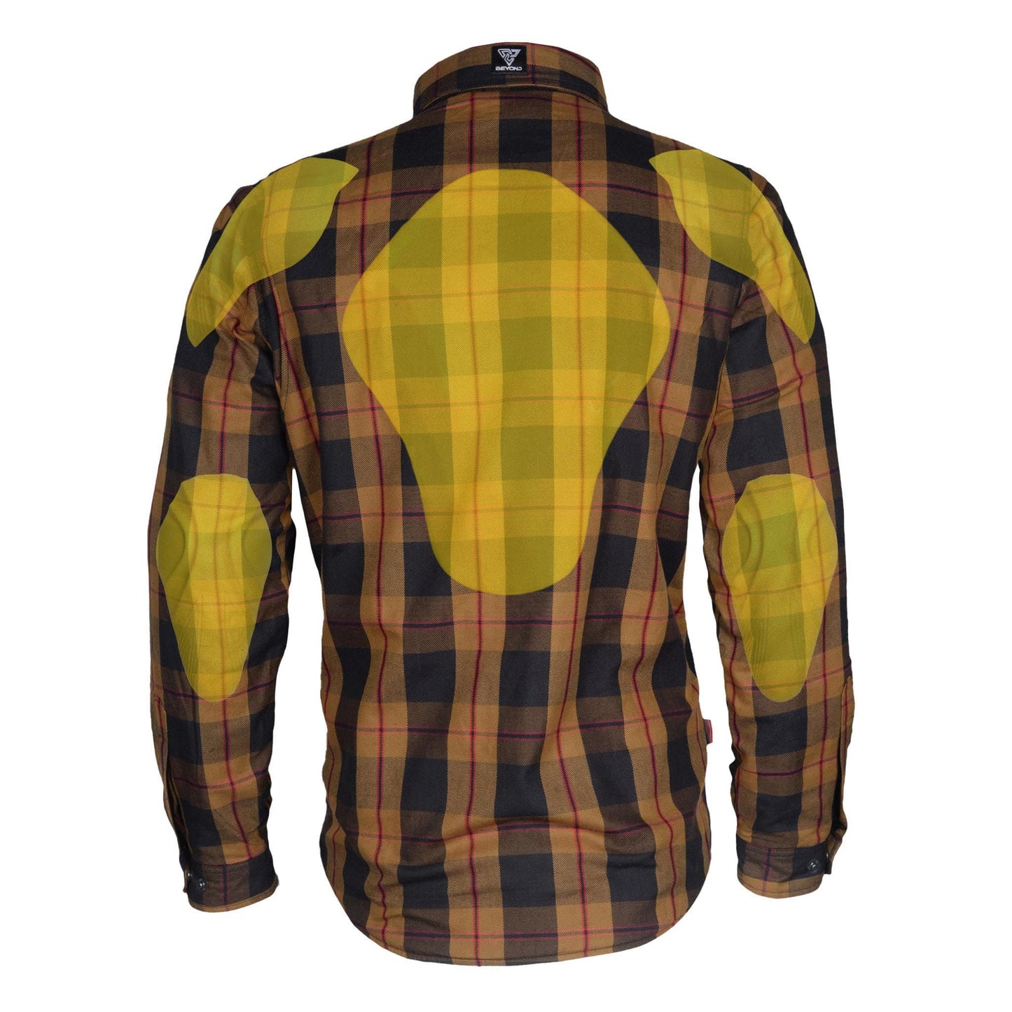 Protective Flannel Shirt - Brown, Black, Red with Pads